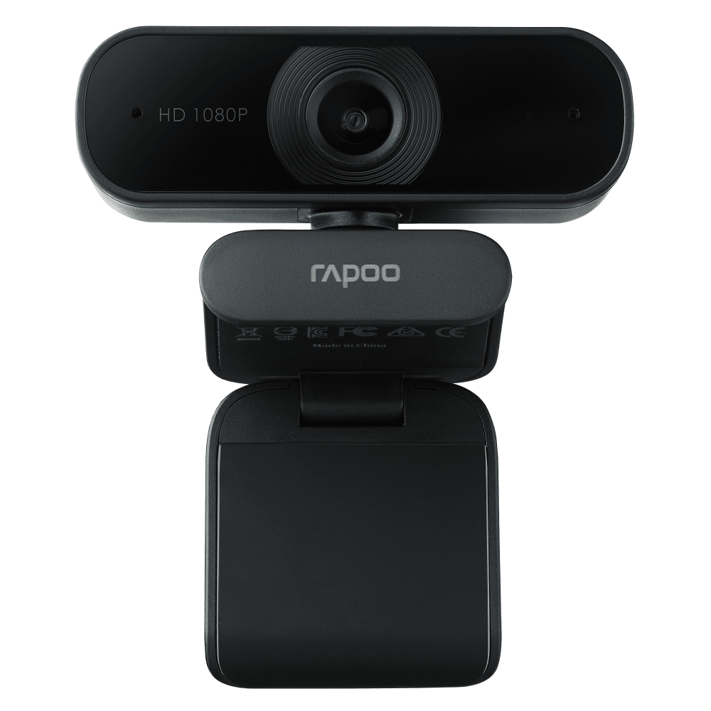 Rapoo C260 USB Computer Camera, Built-in Dual Noise Reduction Mics, 95-degree Wide Angle, Plug and Play, for Zoom/Skype/Teams