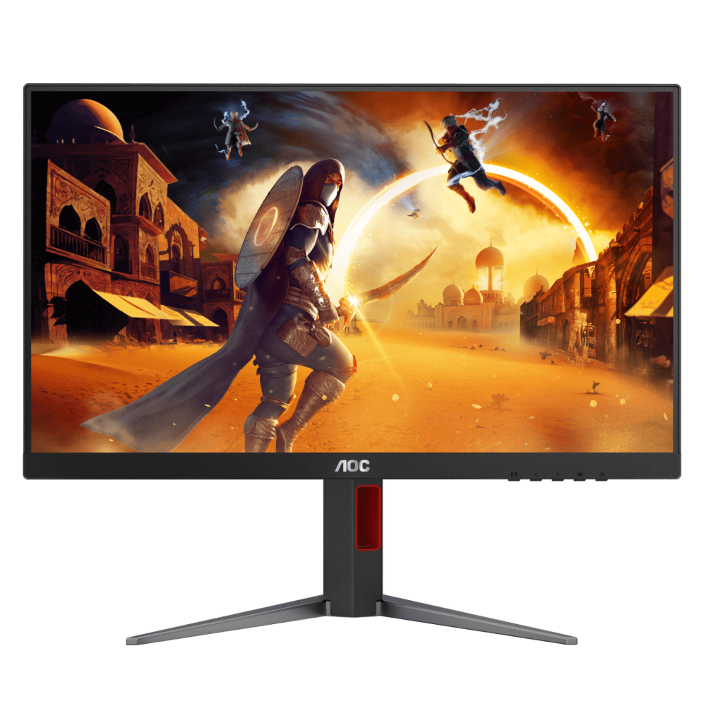 AOC 24G4 24" Gaming Monitor, Full HD 1920x1080 IPS Panel, 180Hz 1ms, 1x HDMI 2.0, 1x Display Port, Adaptive-Sync, Audio Earphone Out, Console Gaming Ready, 3-Year Zero-Bright-Dot